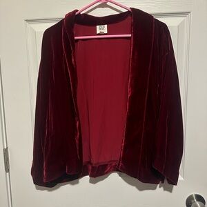 GAP Rich Velvet Jacket in Deep Red